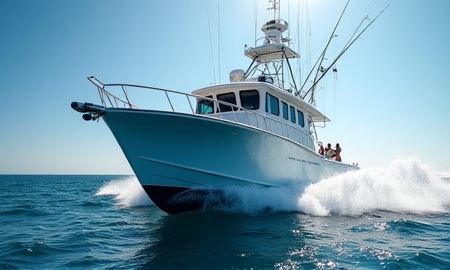 Barca da charter impegnata in pesca d'altura